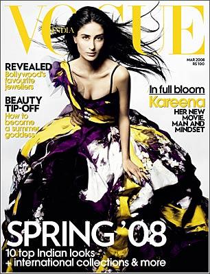 This is the front cover of 'VOGUE India' magazine for spring 2008.
